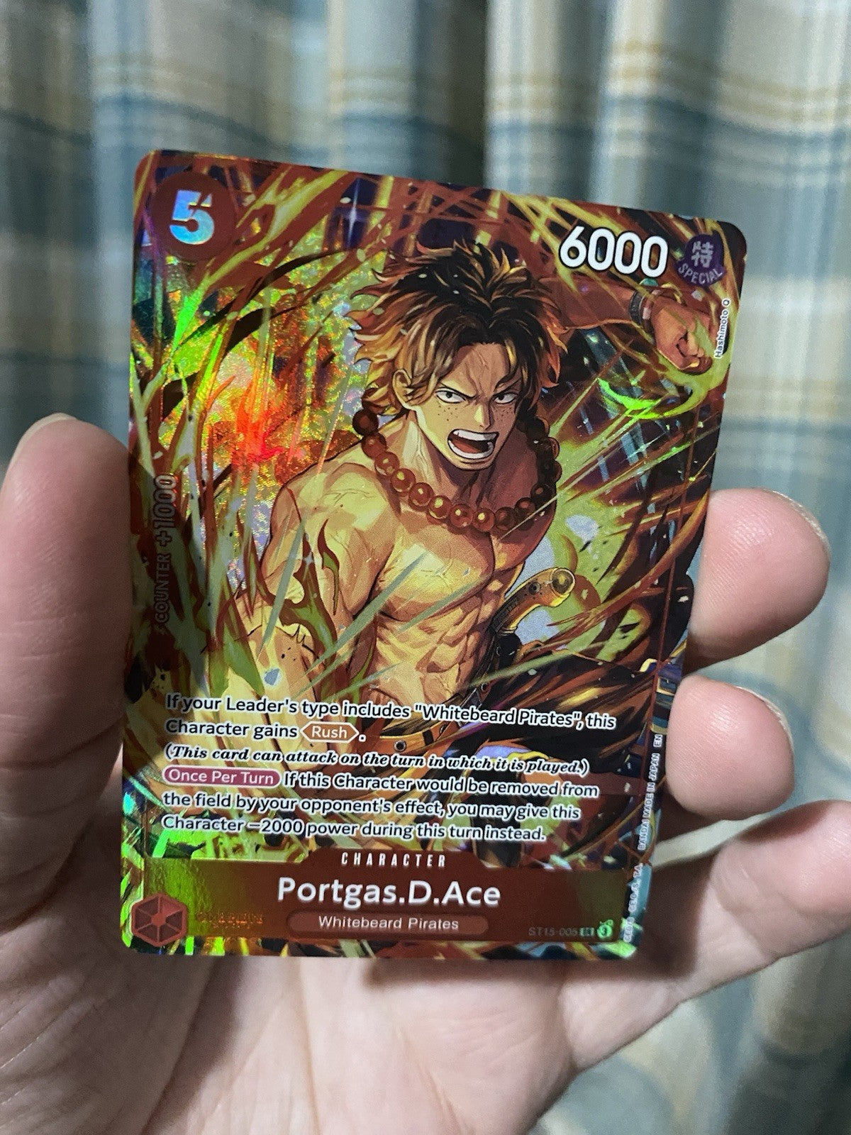 One Piece TCG Portgas. D. Ace Promo ST15-005 Illustration Box Vol 5 NM! New!