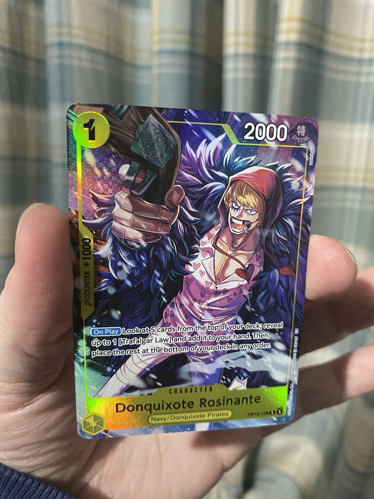 One Piece Card Donquixote Rosinante Illustration Box Vol. 6 Op12-108 Promo Foil