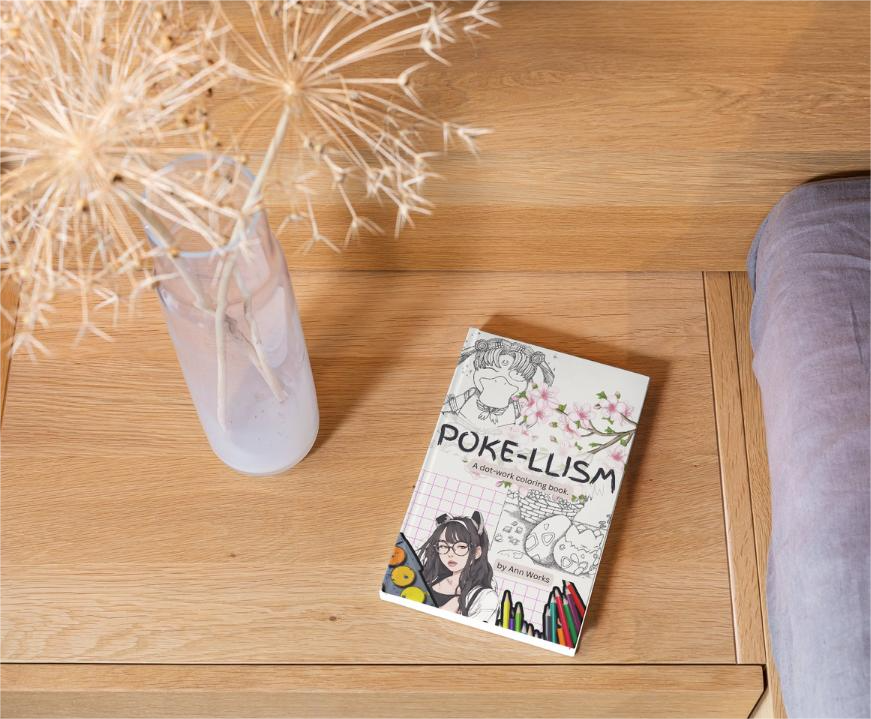 POKE-LLISM: A Dot-Work Coloring Book by Ann Works