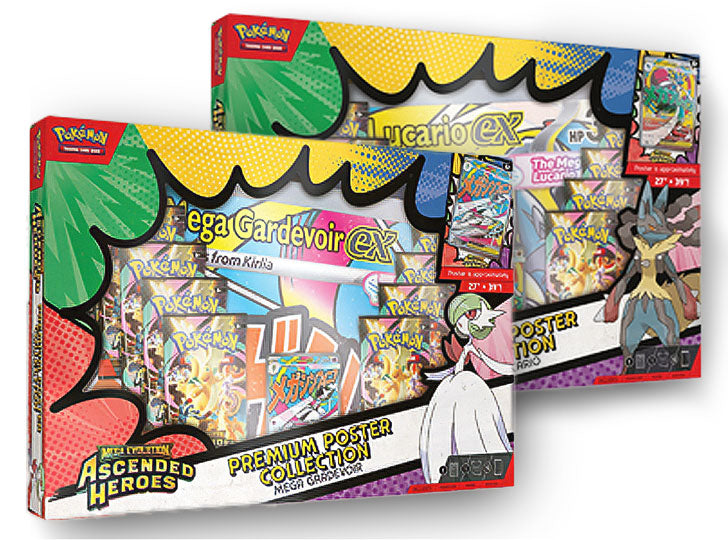 Pokemon Poster Duo Bundle - 1 x Mega Gardevoir EX Premium Poster Collection + 1 x Mega Lucario EX Premium Poster Collection