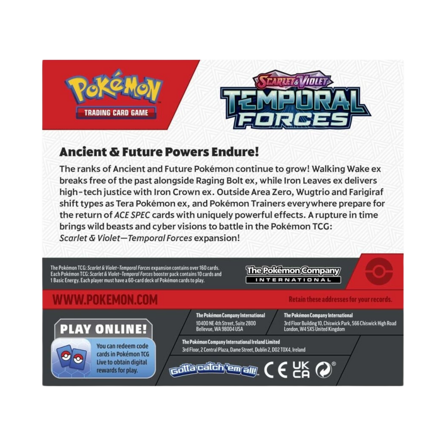 Pokemon Scarlet & Violet Temporal Forces Booster Box (36 Packs)
