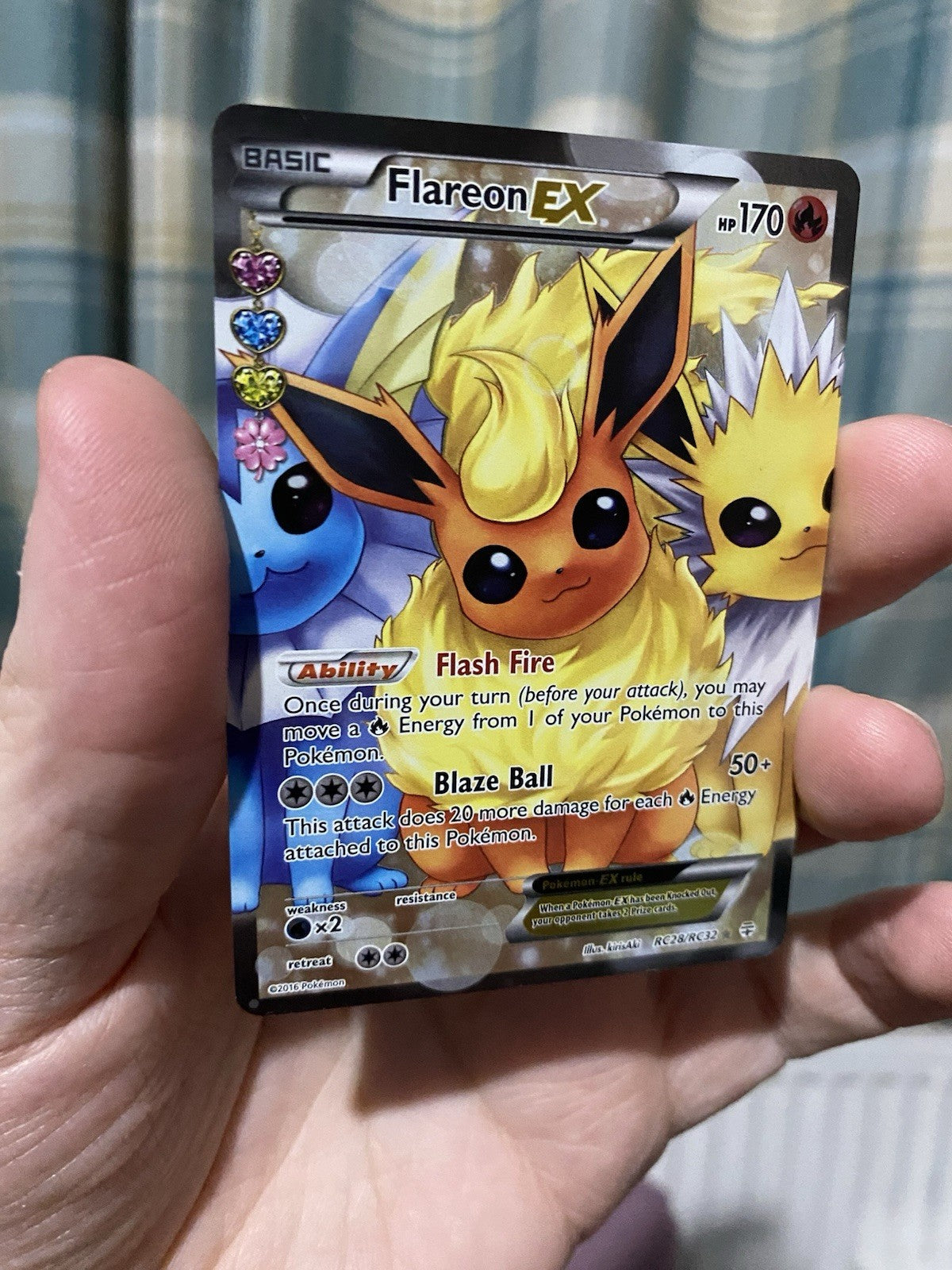 Pokémon TCG Flareon EX RC28/RC32 2016 Generations! Rare English Card! LP!