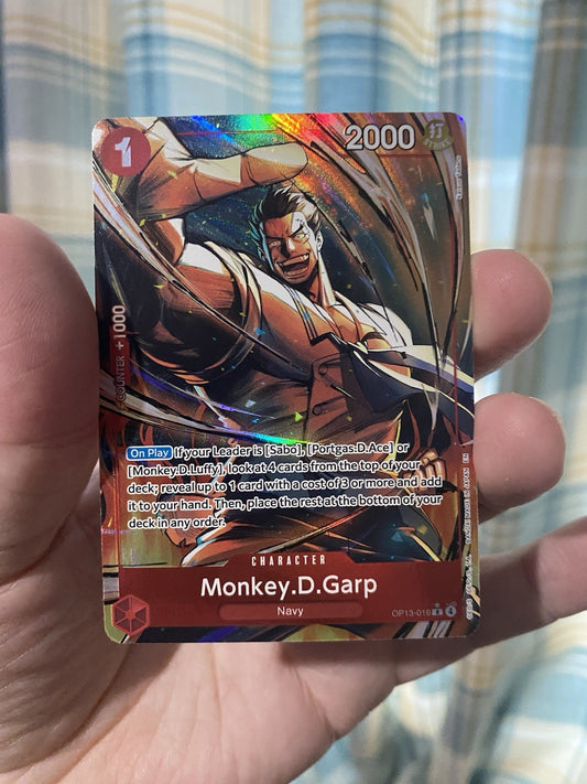 Monkey.D.Garp (Alternate Art) OP13-016 Carrying On His Will English Foil Rare!
