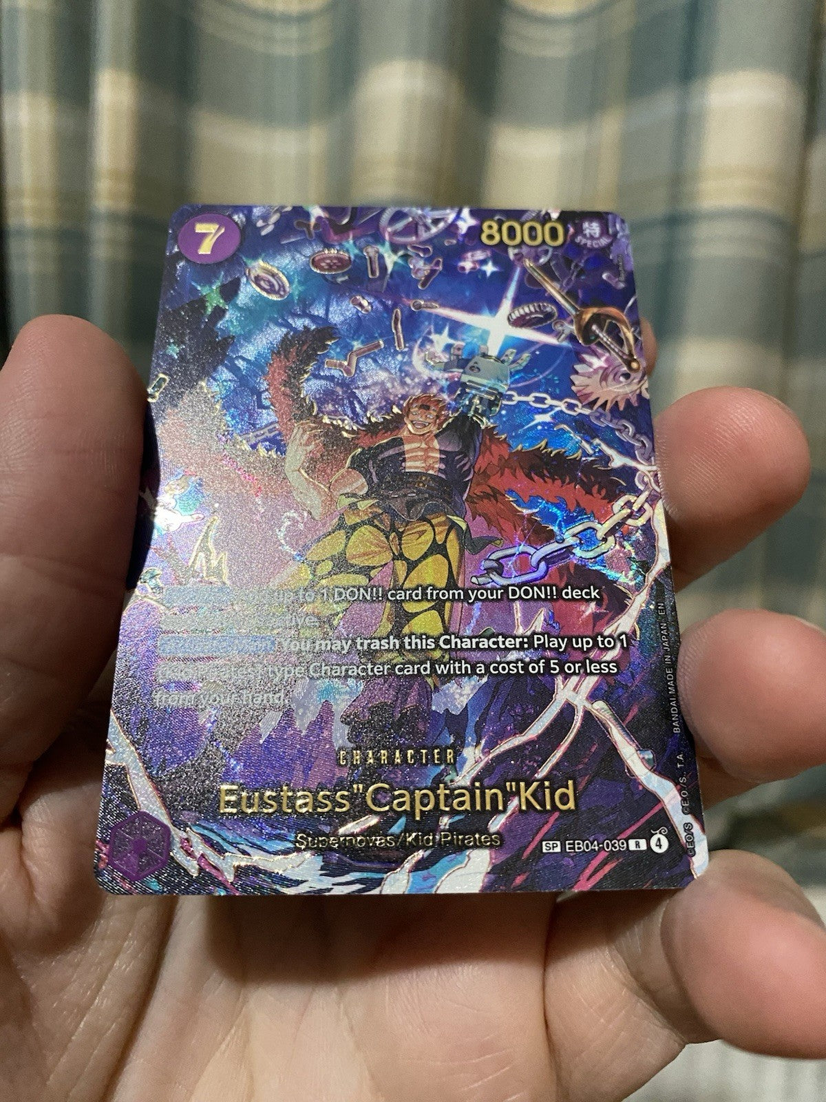 One Piece TCG - Eustass "Captain" Kid SP - The Azure Sea's Seven - EB04-039 ENG!