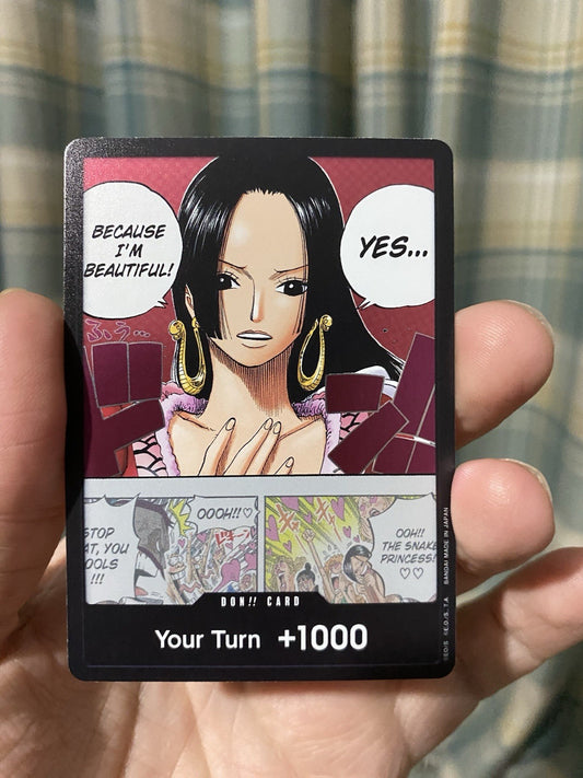 One Piece Card Game Foil Don!! Card - Boa Hancock OP07 English Exclusive Card NM