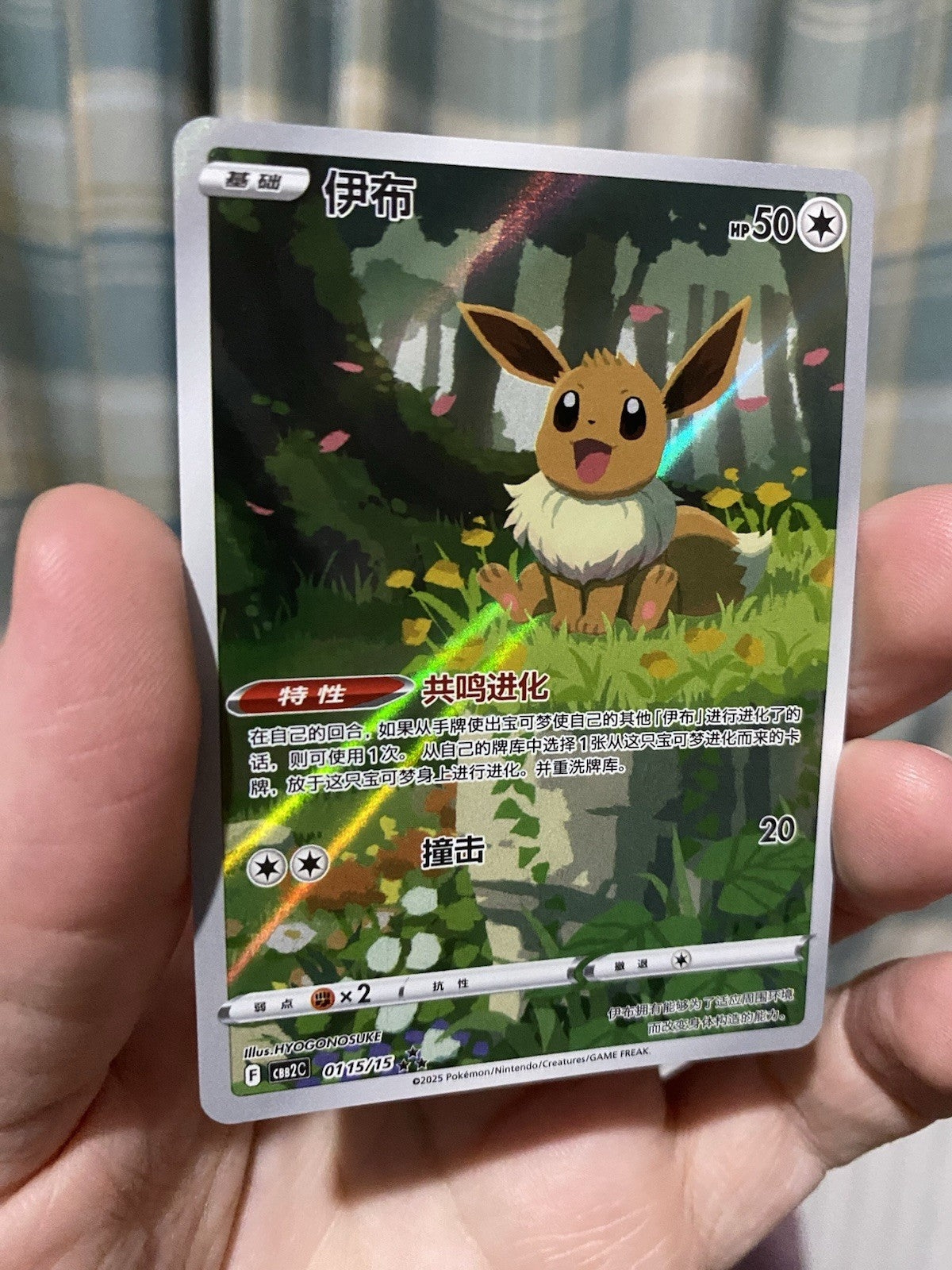Pokemon Eevee Gem Pack 2 CBB2C-01 15/15 Pokemon Card Chinese Exclusive NM RARE!