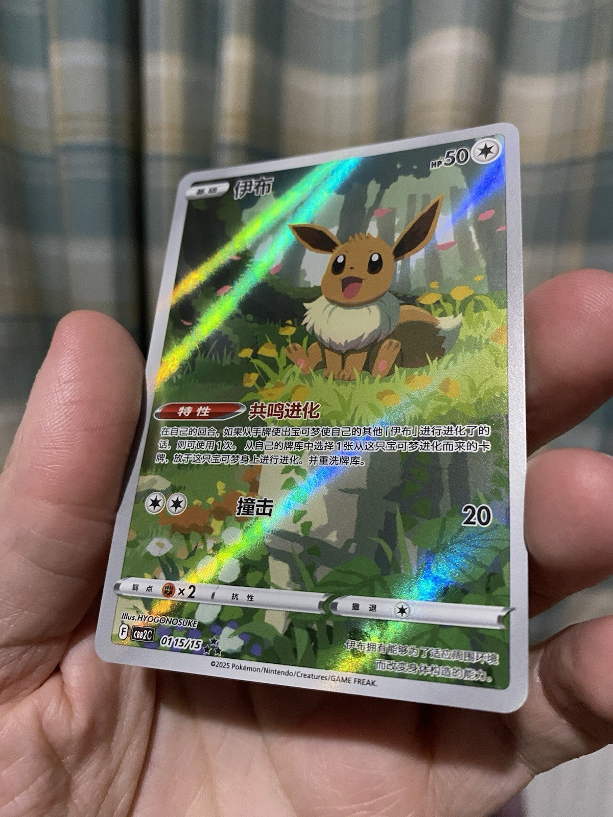 Pokemon Eevee Gem Pack 2 CBB2C-01 15/15 Pokemon Card Chinese Exclusive NM RARE!