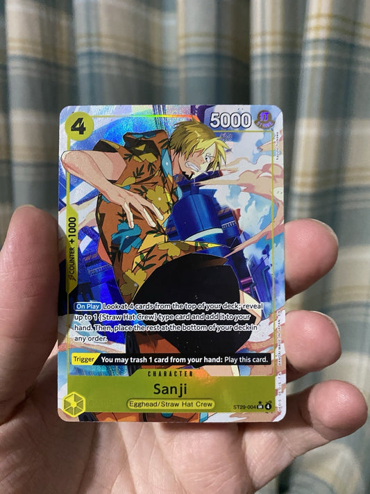One Piece Sanji ST29-004 (ALT ART) SR Egghead Starter Deck English NM! RARE!