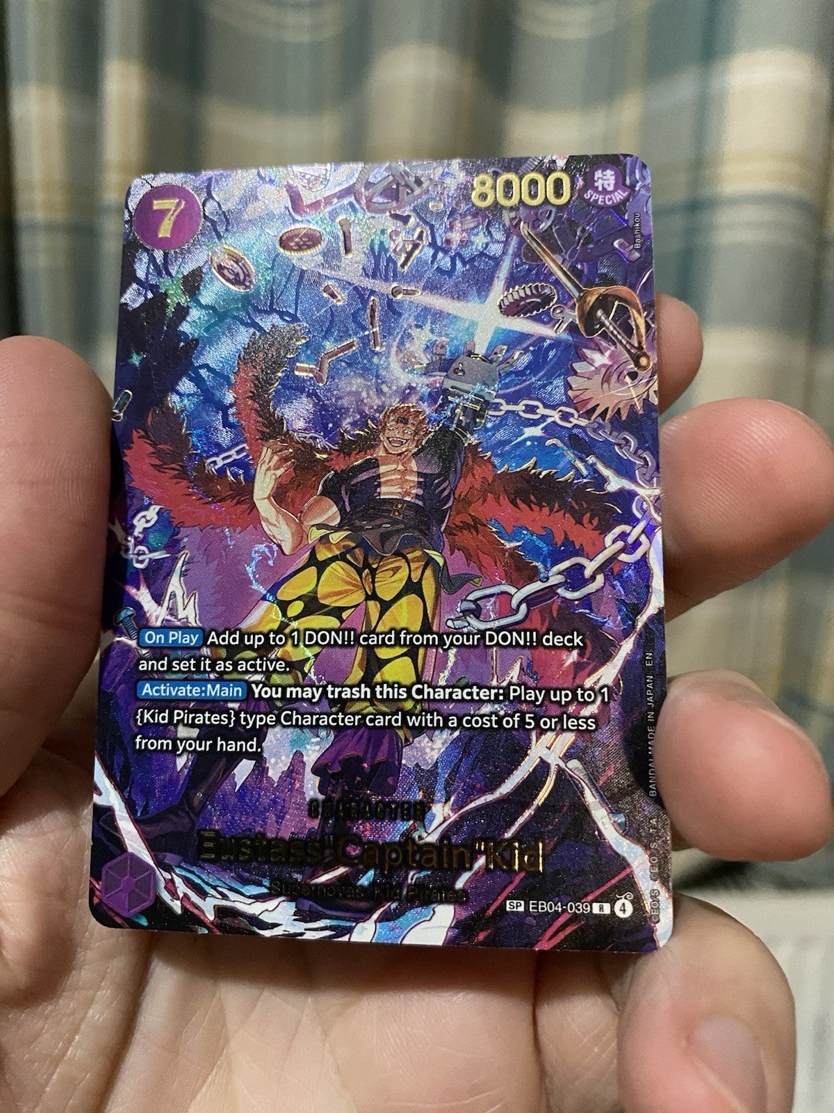 One Piece TCG - Eustass "Captain" Kid SP - The Azure Sea's Seven - EB04-039 ENG!