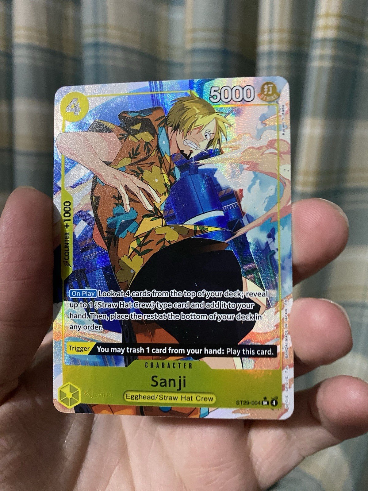 One Piece Sanji ST29-004 (ALT ART) SR Egghead Starter Deck English NM! RARE!