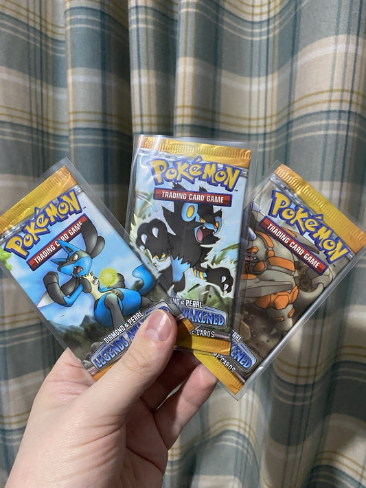 New Sealed Pokemon DIAMOND & PEARL LEGENDS AWAKENED 3 Booster Packs Bundle RARE!
