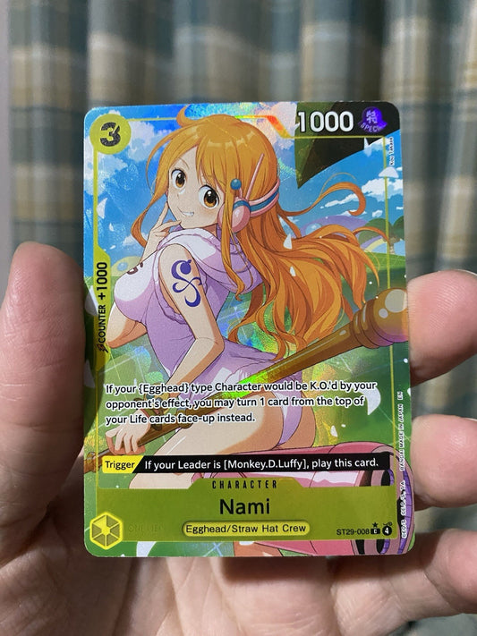 One Piece TCG Nami (Full Art) ST29-008 Starter Deck 29: Egghead Foil Alt NM Rare