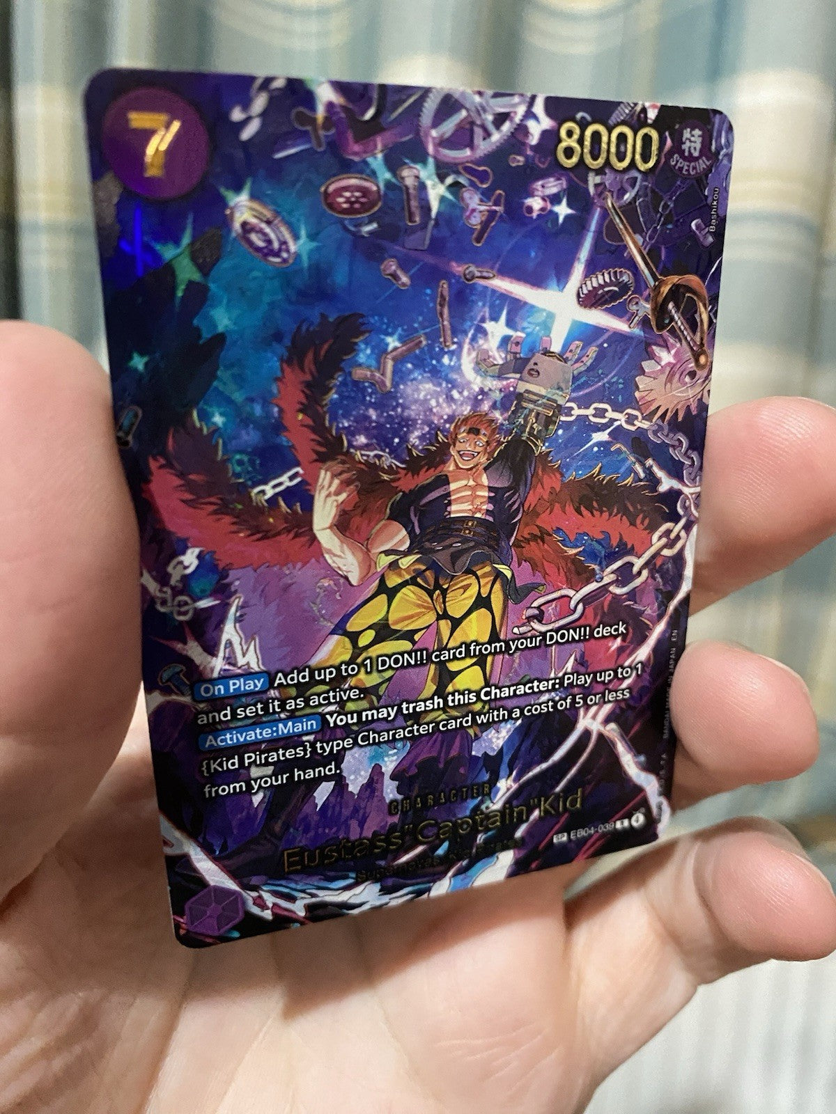 One Piece TCG - Eustass "Captain" Kid SP - The Azure Sea's Seven - EB04-039 ENG!