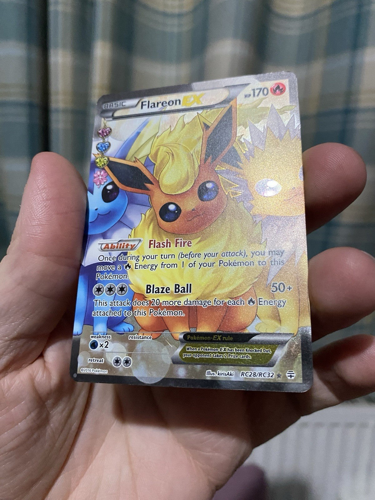 Pokémon TCG Flareon EX RC28/RC32 2016 Generations! Rare English Card! LP!