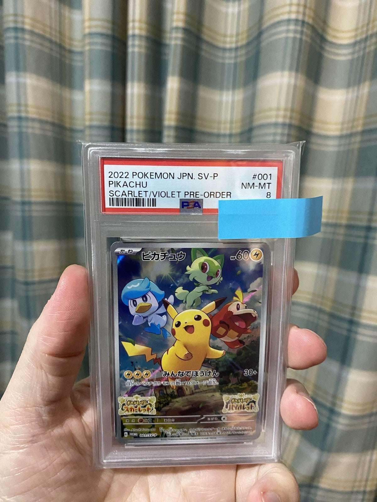 PSA 8 Pikachu 001/SV-P Sv Promo Japanese Pokemon TCG Quaxly Sprigatito Fuecoco!