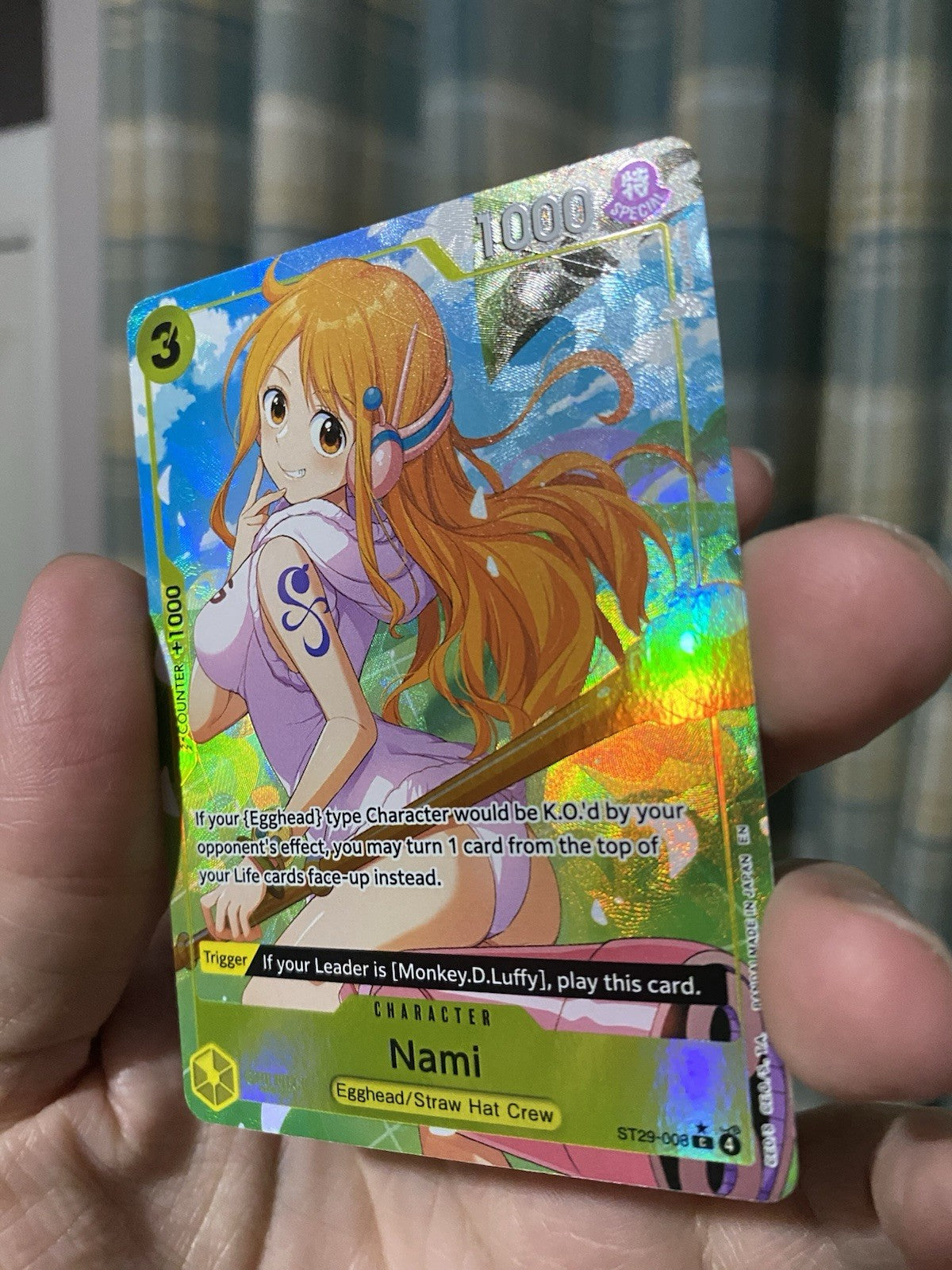 One Piece TCG Nami (Full Art) ST29-008 Starter Deck 29: Egghead Foil Alt NM Rare