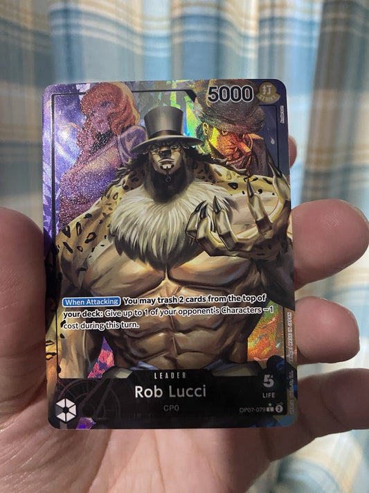 Rob Lucci Parallel Alt Art OP07-079 500 Years in the Future Foil One Piece TCG!