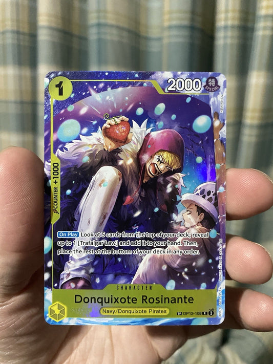 Donquixote Rosinante - Treasure Rare Op12-108 TR One Piece TCG - English! NM!