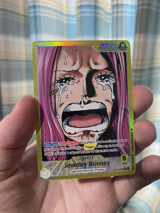 One Piece TCG OP13-100 Jewelry Bonney Alt Art Leader AA Card Game CCG English NM