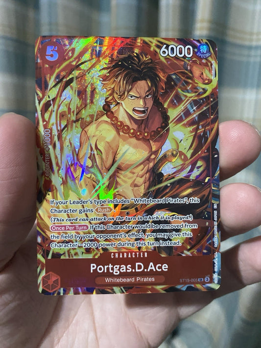 One Piece TCG Portgas. D. Ace Promo ST15-005 Illustration Box Vol 5 NM! New!
