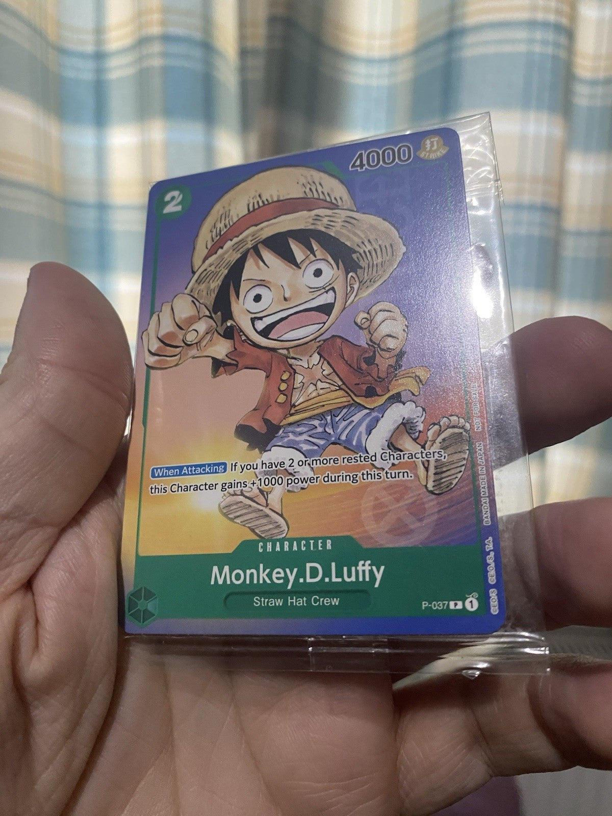 One Piece Card Game Monkey D. Luffy Anime Expo 2023 Promo P-037 Sealed Non Foil!
