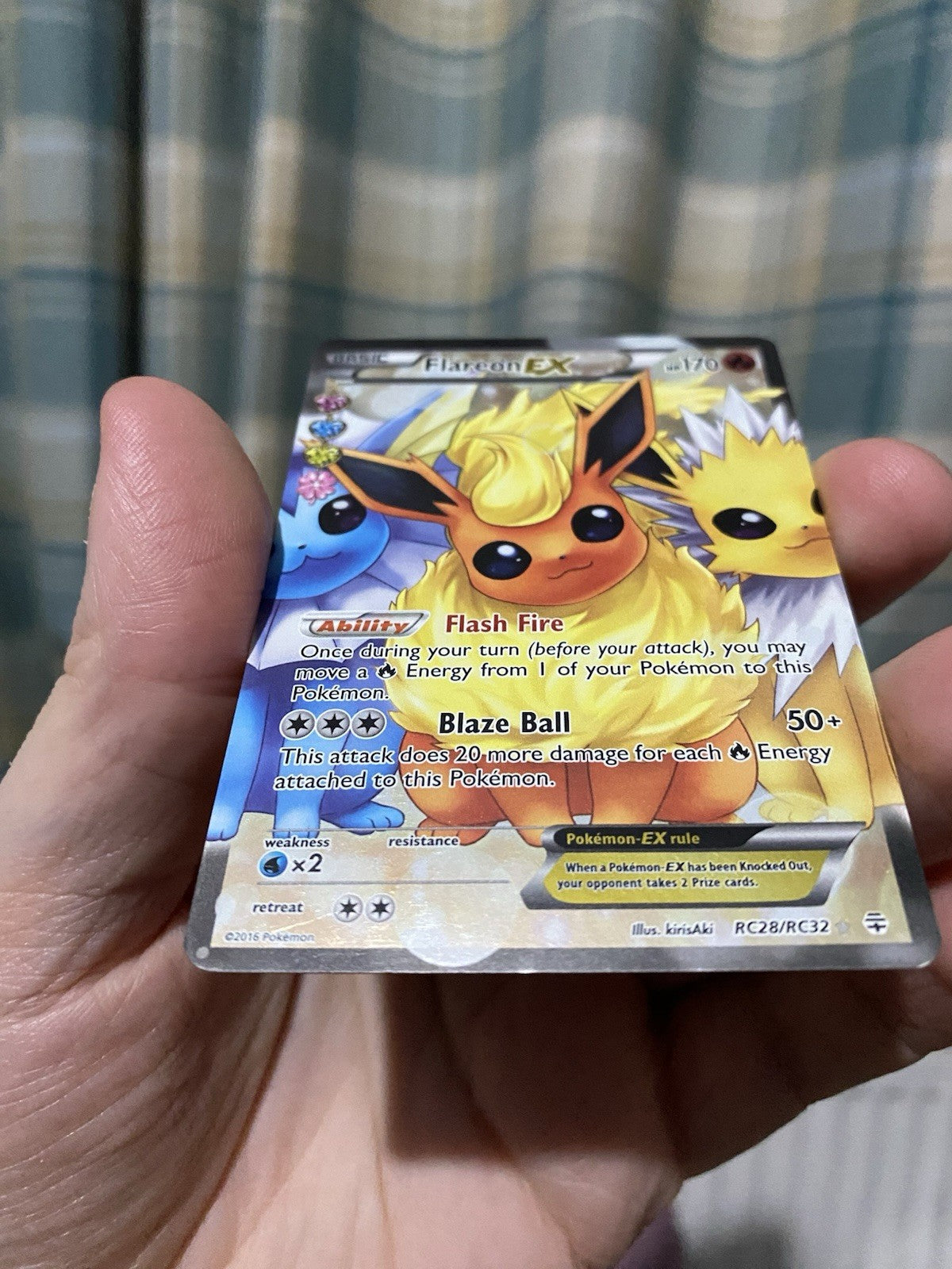 Pokémon TCG Flareon EX RC28/RC32 2016 Generations! Rare English Card! LP!