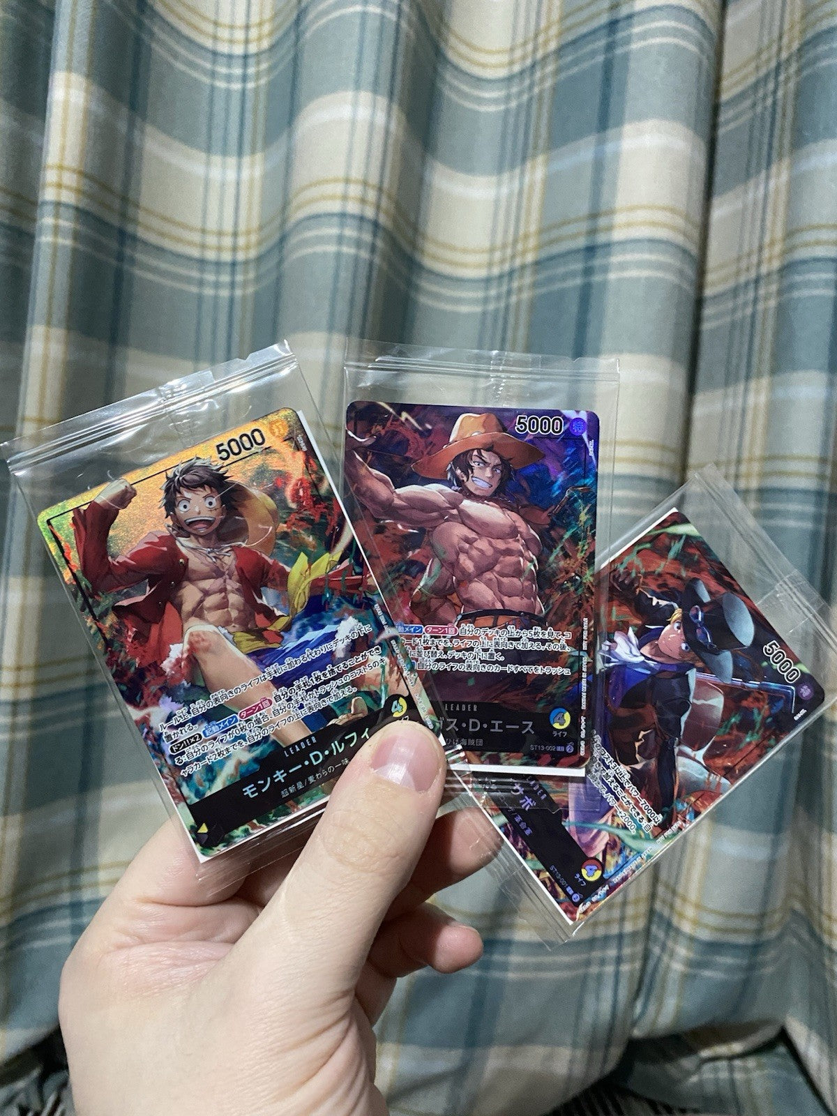 Set of 3 One Piece TCG x Seven Eleven Luffy Sabo Ace Promo Cards Sealed! Rare!
