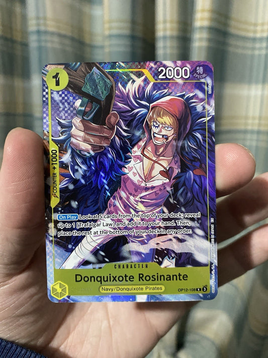 One Piece Card Donquixote Rosinante Illustration Box Vol. 6  Op12-108 Promo Foil