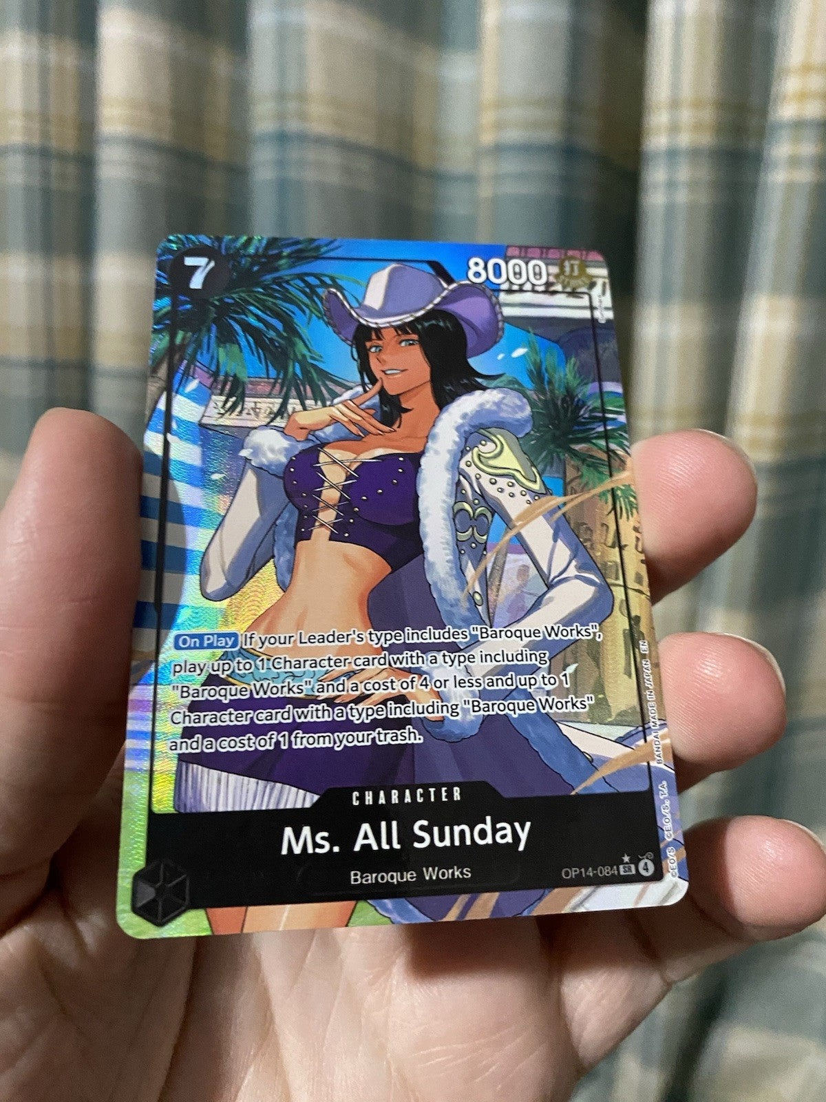 Ms. All Sunday (Alternate Art) OP14-084 The Azure Sea's Seven Foil One Piece TCG