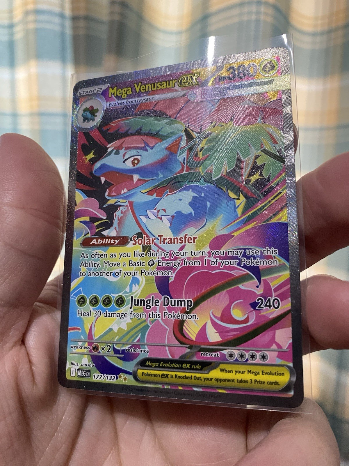 POKEMON MEGA VENUSAUR EX 177/132 SPECIAL ILLUSTRATION RARE MEG EVOLUTION! NEW!
