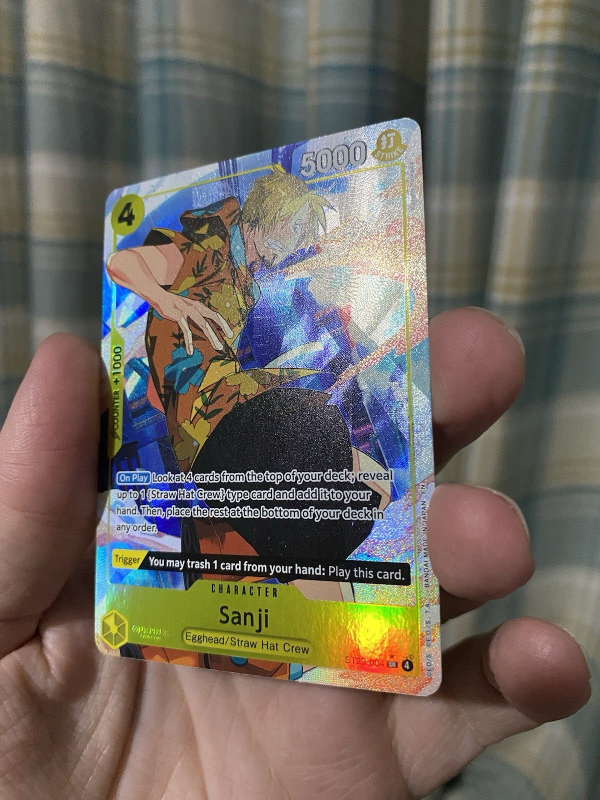 One Piece Sanji ST29-004 (ALT ART) SR Egghead Starter Deck English NM! RARE!