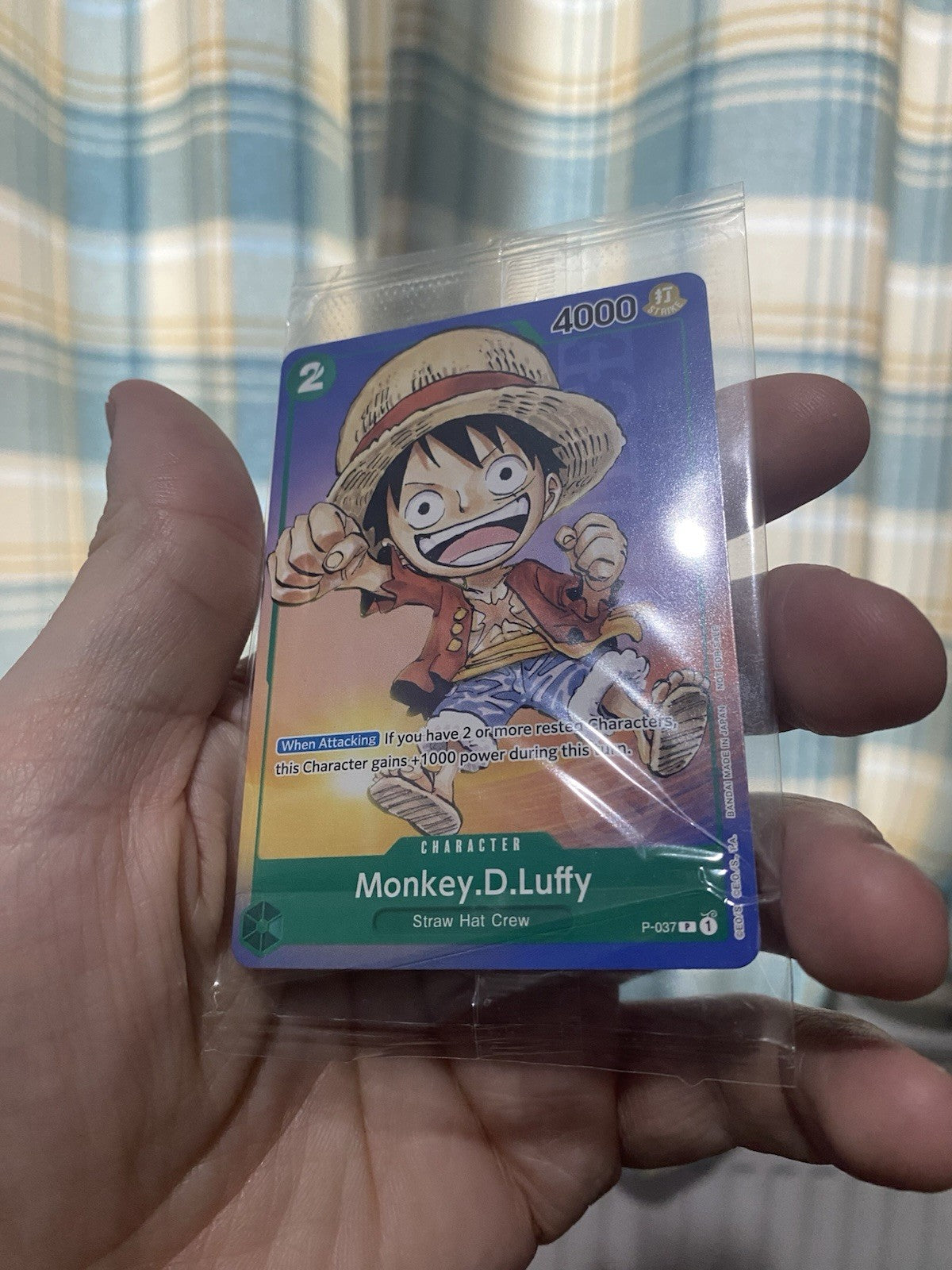 One Piece Card Game Monkey D. Luffy Anime Expo 2023 Promo P-037 Sealed Non Foil!