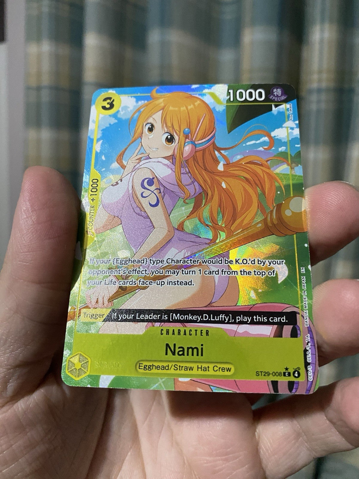 One Piece TCG Nami (Full Art) ST29-008 Starter Deck 29: Egghead Foil Alt NM Rare