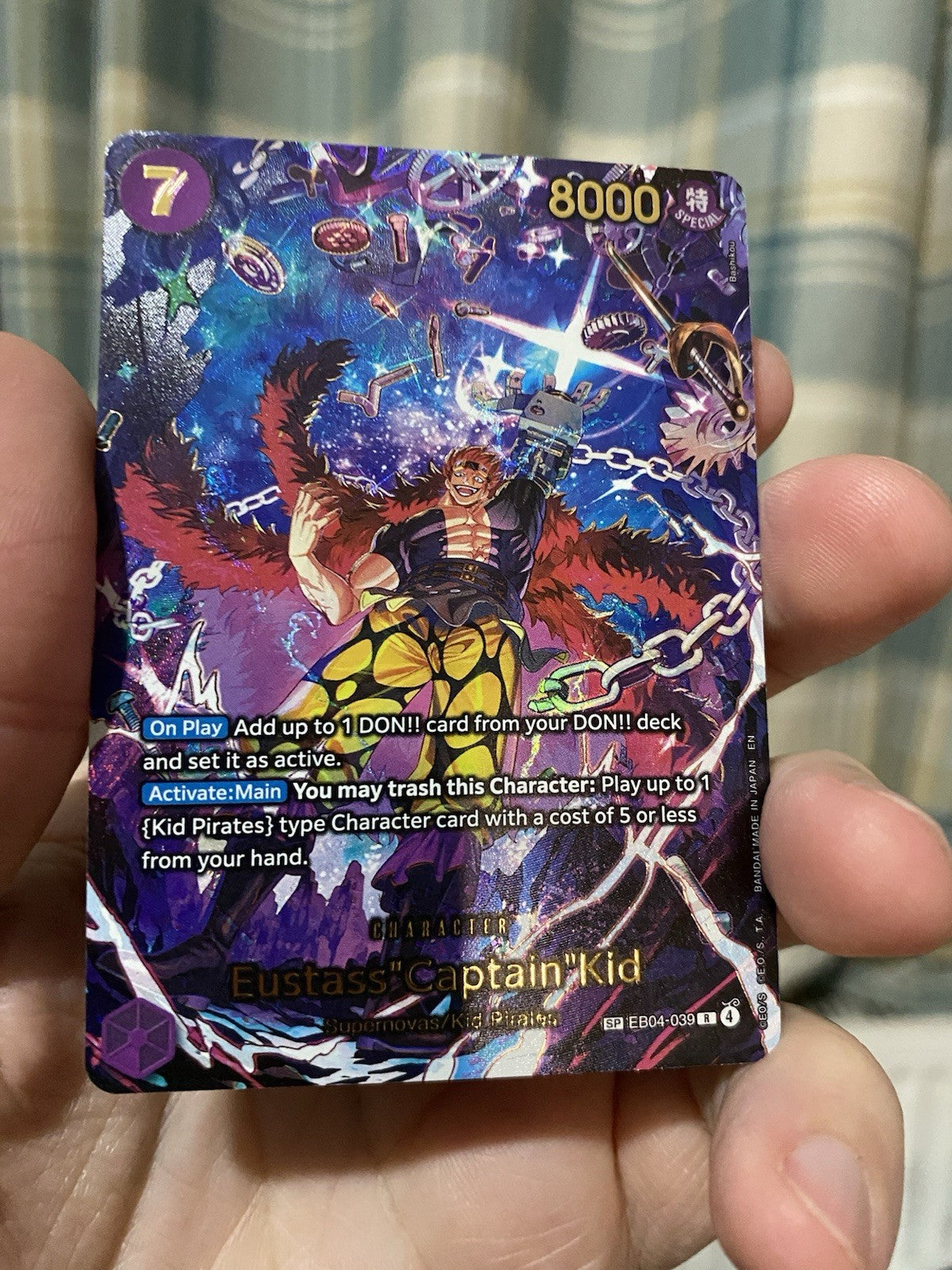 One Piece TCG - Eustass "Captain" Kid SP - The Azure Sea's Seven - EB04-039 ENG!
