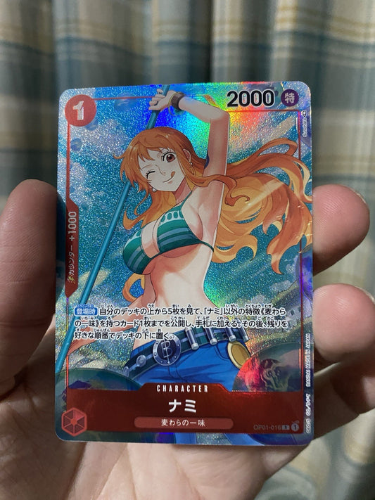 Onepiece Card Nami R OP01-016 op01 Romance Dawn Japanese [ALT ART PARALLEL] NM!