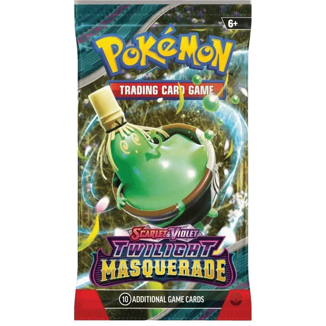 Pokemon TCG Twilight Masquerade Booster Pack - 10 Cards – Factory Sealed!