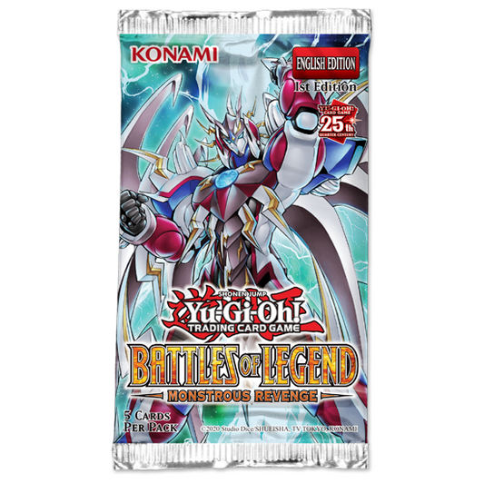 YuGiOh Battles of Legend: Monstrous Revenge 1st Edition 25th Booster Pack Sealed