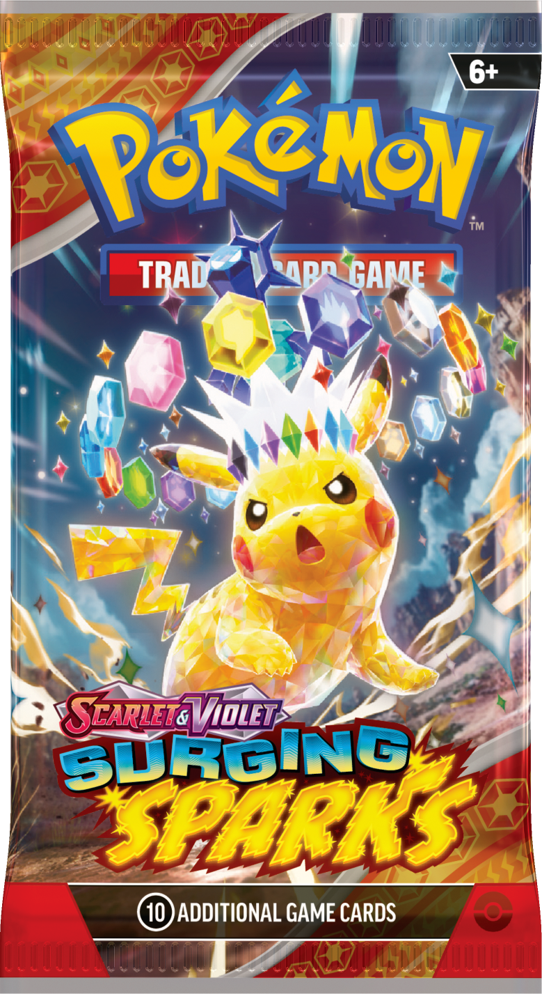 Pokemon TCG Surging Sparks Booster Pack - 10 Cards – Factory Sealed!