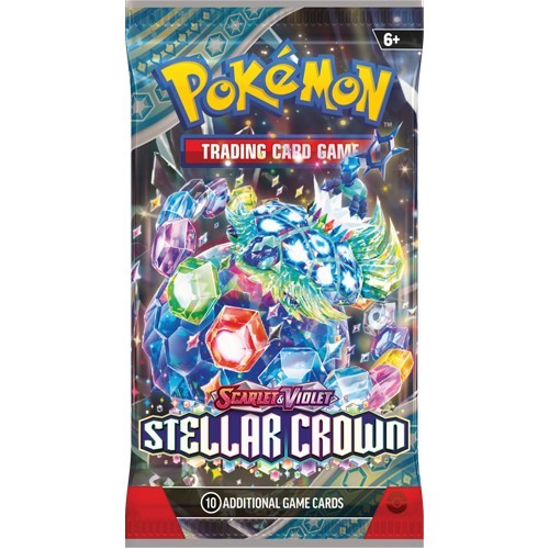 Pokemon TCG Stellar Crown Booster Pack - 10 Cards – Factory Sealed!