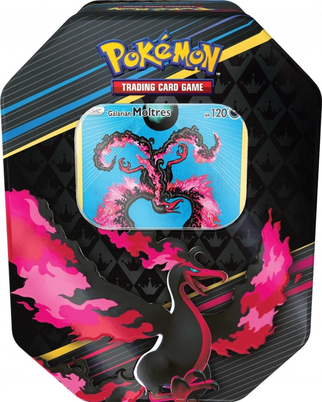 Pokemon: Sword & Shield Crown Zenith Galaraian Moltres Tin (4x packs)