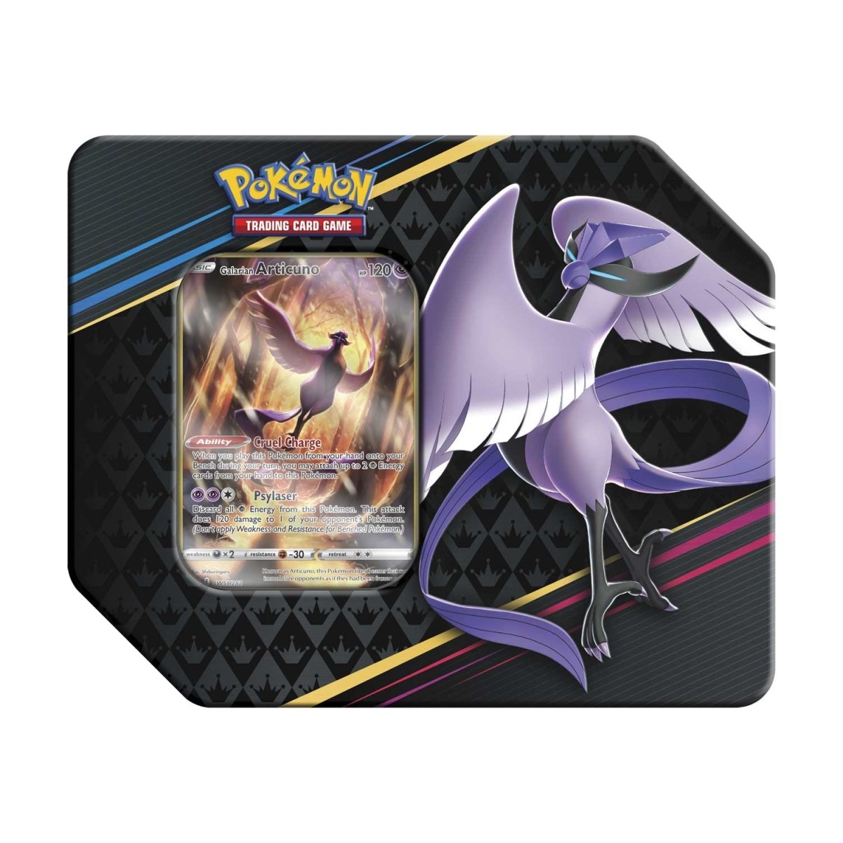 Pokemon: Sword & Shield Crown Zenith Galaraian Articuno Tin (5x packs)